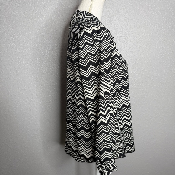Missoni For Target Women's‎ Black & White Chevron Long Sleeve Blouse -cp - Picture 6 of 10